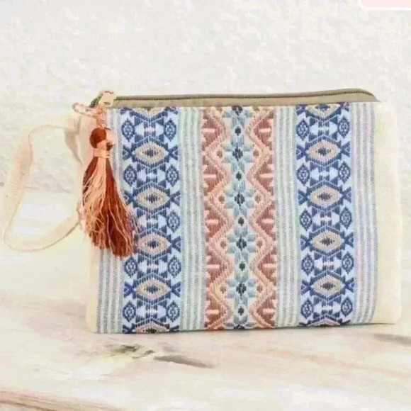 Handmade Multicolored Cosmetic Bag - Artisanal Frieze - Picture 1 of 5